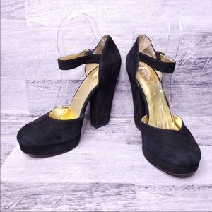 Nine West Round Town Ankle Strap Platform Heel 8.5